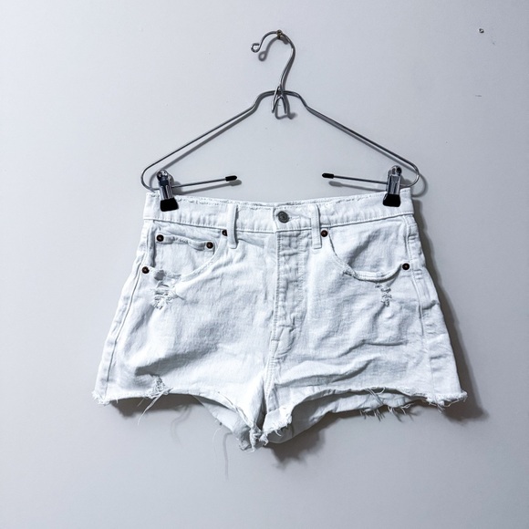 Abercrombie & Fitch Pants - Abercrombie & Fitch White Jean Shorts